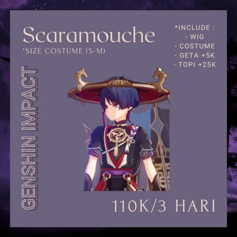 RENTAL KOSTUM SCARAMOUCHE COSPLAY