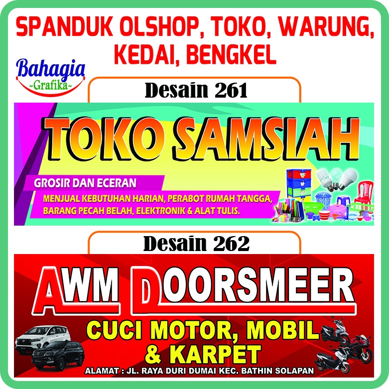Spanduk Olshop Toko Kedai Warung Usaha Banner Online Shop