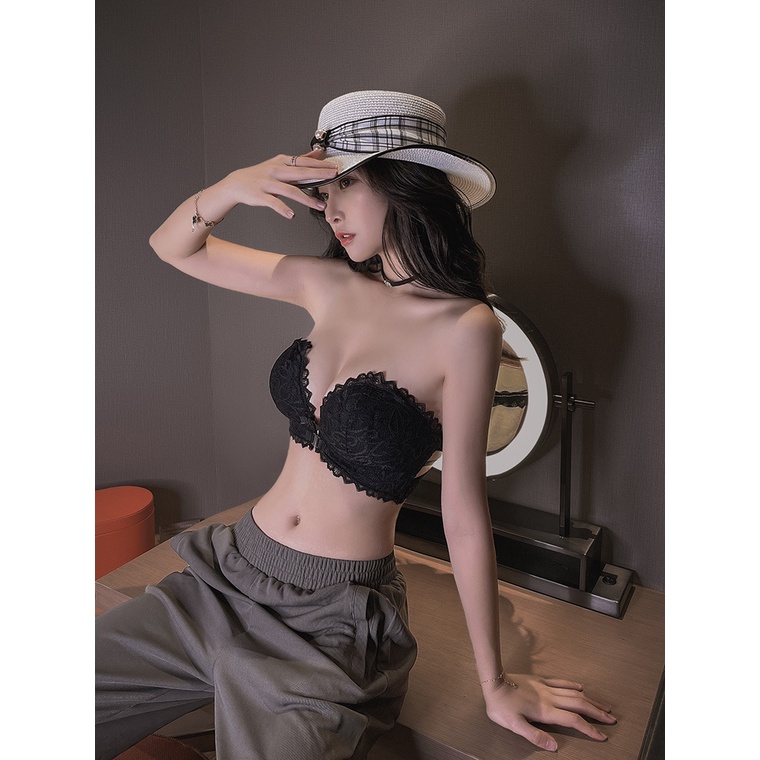 Bra Push Up wanita Bikini Tanpa Kawat Kait Depan