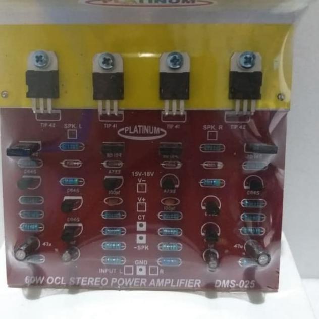 Star Seller Kit power amplifier OCL 60 watt Stereo by Platinum Dms 025 original TR