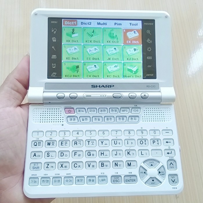 

FREE ONGKIR Sharp Electronic Dictionary / Kamus Korea Digital / Elektronik Bekas