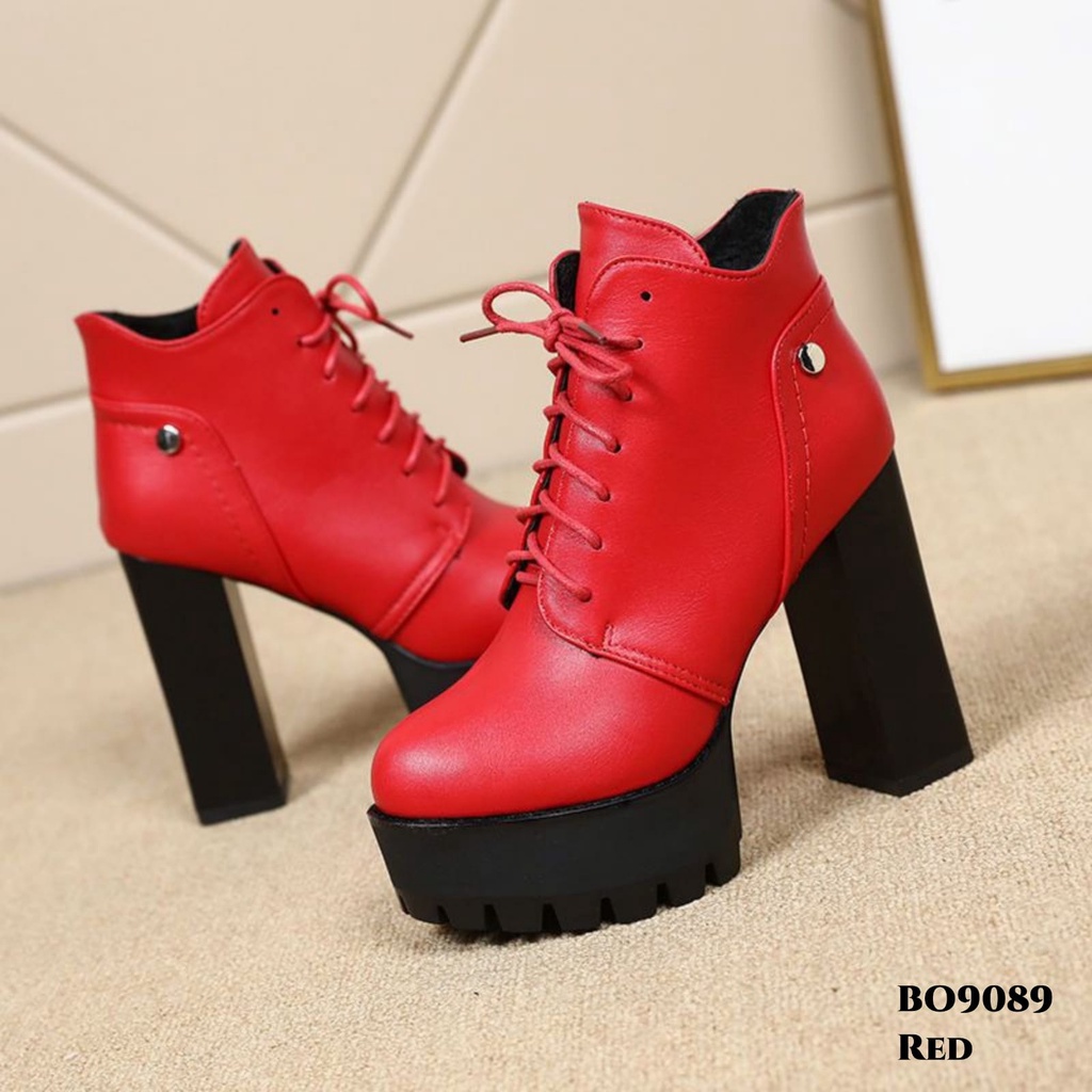 WYN SEPATU BOOTS HIGH BLOCK HEELS MODEL TERKINI BO9089 A808