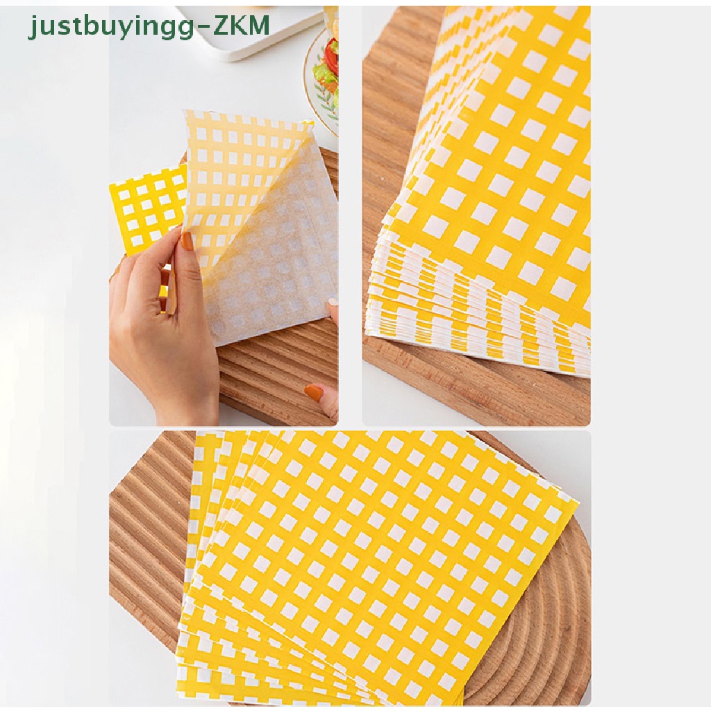 [Tinggal Belig] 50Pcs 100% Greaseproof Paper Food Bags, Tas Paket Baking Aksesori Dapur [RICO]