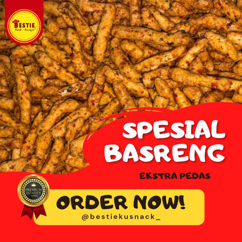 

Basreng cemilan bakso goreng yang gurih, enak, ga keras
