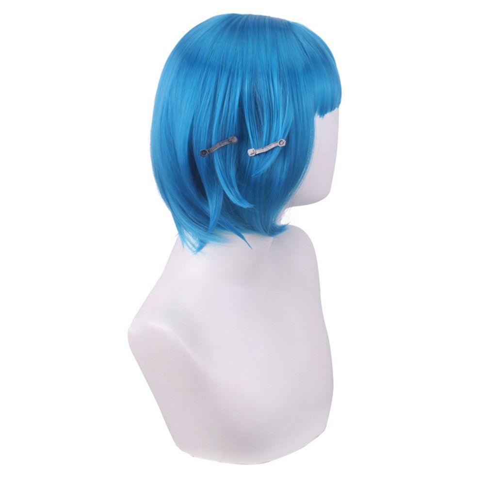 Anime Young Jinx Powder Wig LOL Arcane Headwear for Women Cosplay Synthetic Blue Hair