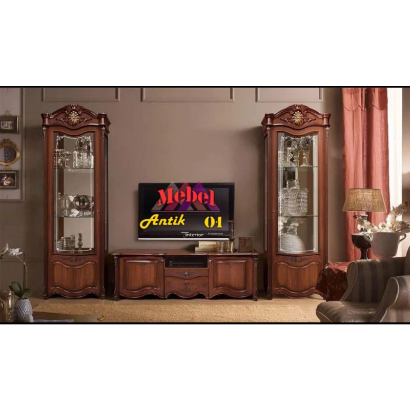 Buffet tv jati ukir..buffet pisah