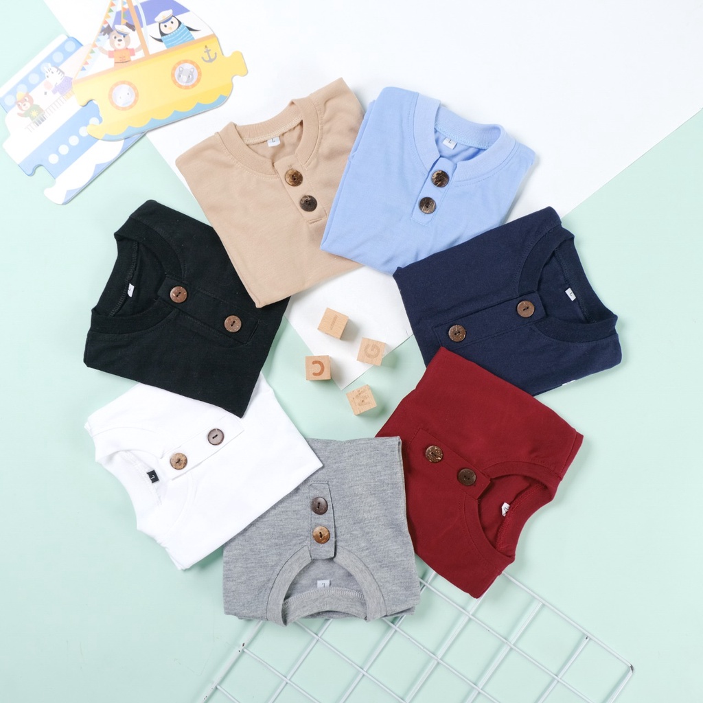 Fairy Baby Button Tees Kaos Kancing Bayi Cotton | Kaos Katun Bayi Dan Anak