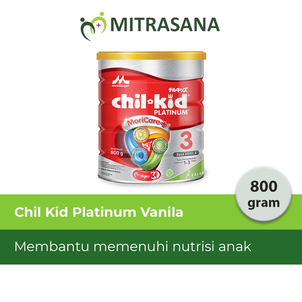 

Chil Kid Platinum Moricare Vanila - 800 gr - Susu Pertumbuhan Anak Usia 1-3 Tahun