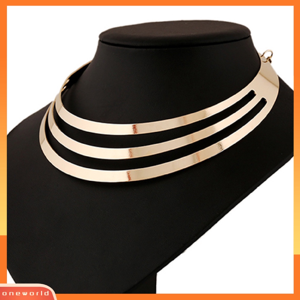 [WONE] Layered Necklace Desain Unik Anti Air Alloy Kalung Lapis Berlebihan Untuk Pernikahan