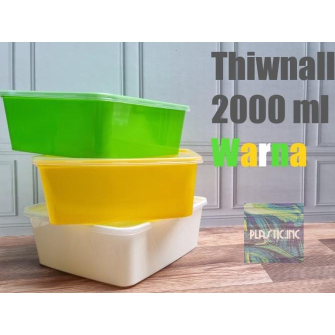 Thinwall 2000 ml Warna/Box Kotak Plastik/Kotak Plastik/Thinwall 2000ml