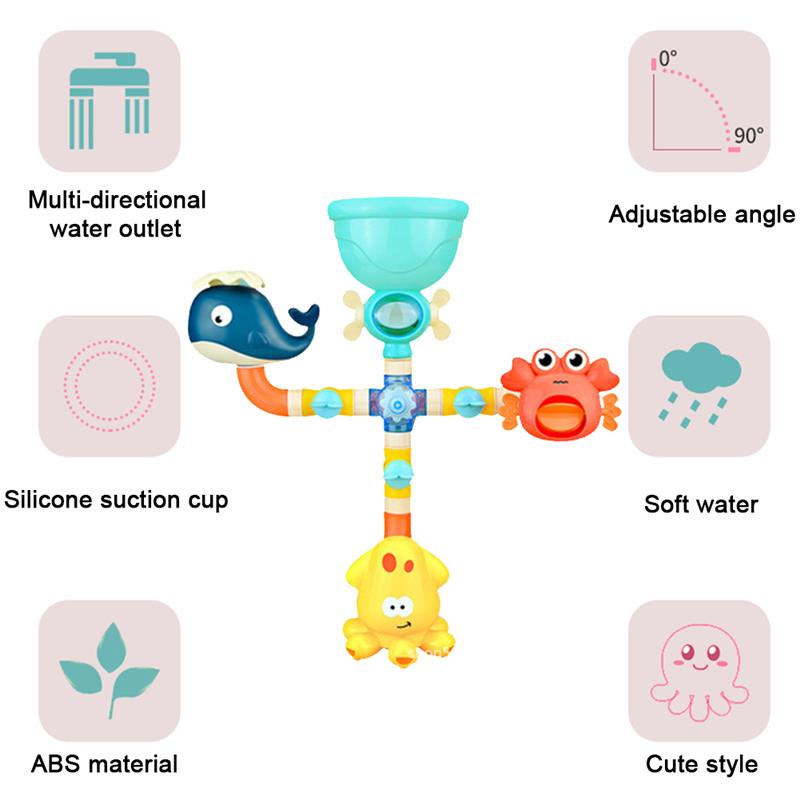 Baby Bath Toys Game 4in1 Kids Bath Toys Mainan Mandi Anak Mainan Mandi Bayi Mainan Air Anak