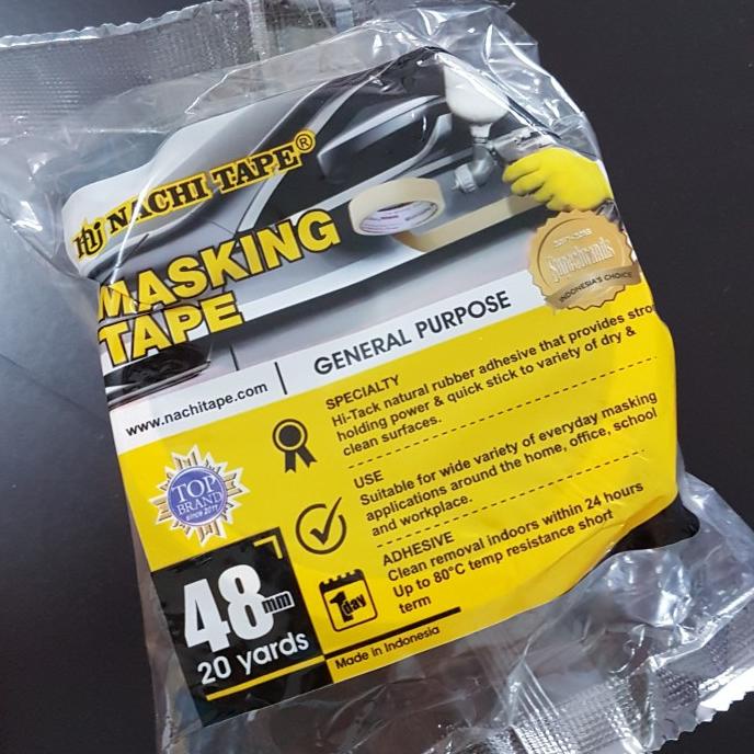 

Lakban Kertas Nachi 48mm x 20Yard / 2 inch / Masking tape (per ROLL)