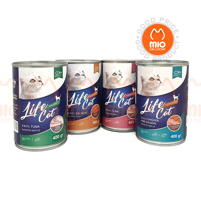 Jual Life Cat Kaleng 400gr Wet Food Makanan Basah Kucing Lifecat 400 Gr Shopee Indonesia