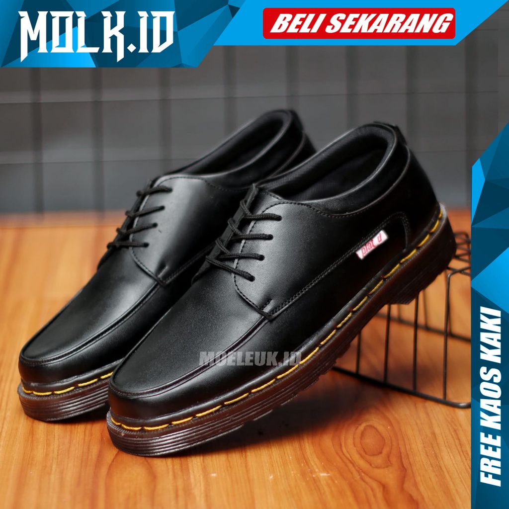 MOLK Sepatu Formal Pria Kulit Casual Kerja Kuliah Modern Pantofel Pria Tali