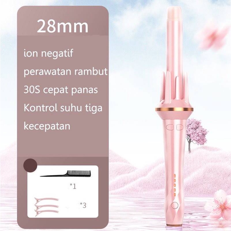 VIVID VOGUE Catokan Curly Otomatis 28MM Curly Rambut Keriting UNGU Keramik Automatic Hair Curler