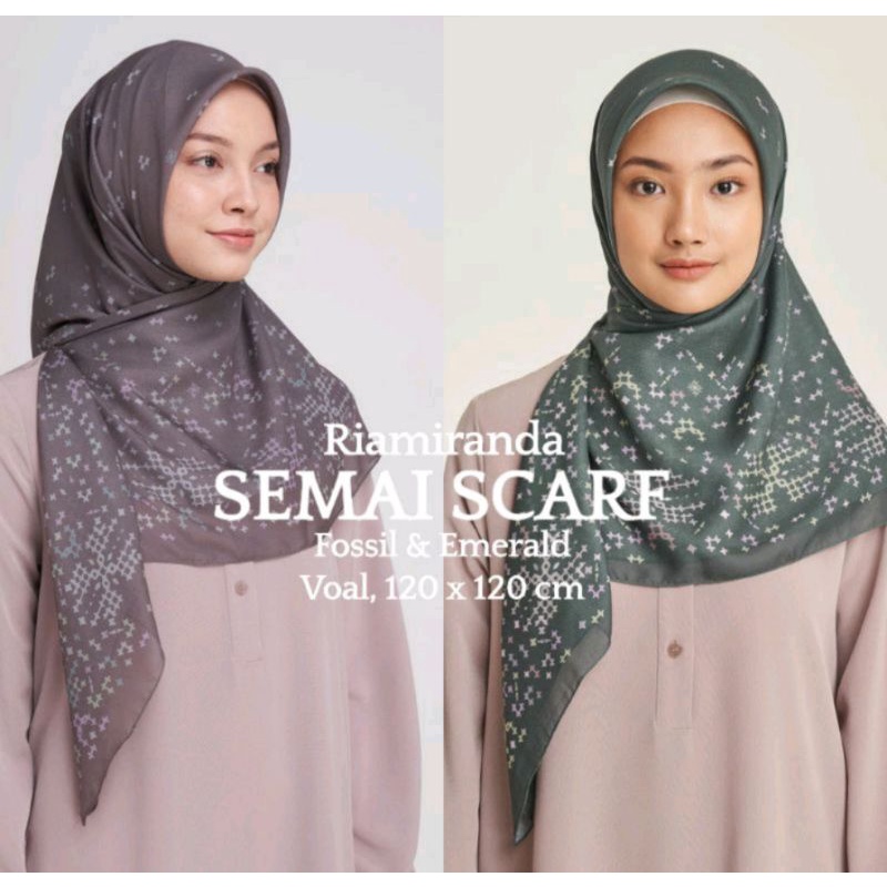 SEMAI SCARF RIA MIRANDA SALMON EMERALD FOSSIL