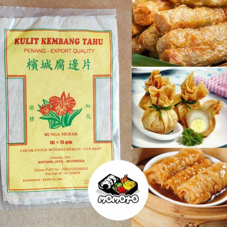 

▶ Kulit Kembang Tahu Cap Bunga Merah Mawar Penang Dimsum Kekian Hekeng ❤