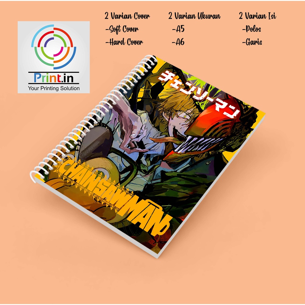 

Notebook Spiral Anime ChainsawMan M1 Hardcover dan Softcover