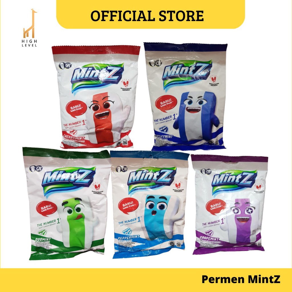 

Permen Mintz Peppermint Barleymint Duomint Cherrymint Grapemint 115 gr