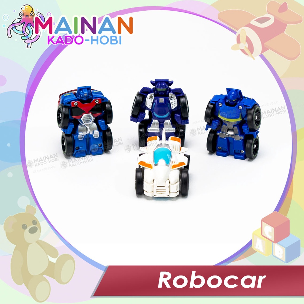 MAINAN ANAK MINIATUR ROBOCAR ACTOBOT ROBOT DEFORM TRANSFORM CAR