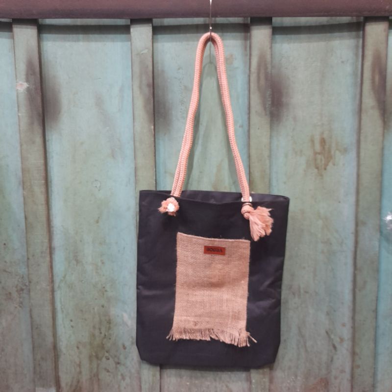 Tas Kanvas Denim 33x38 tali sumbu