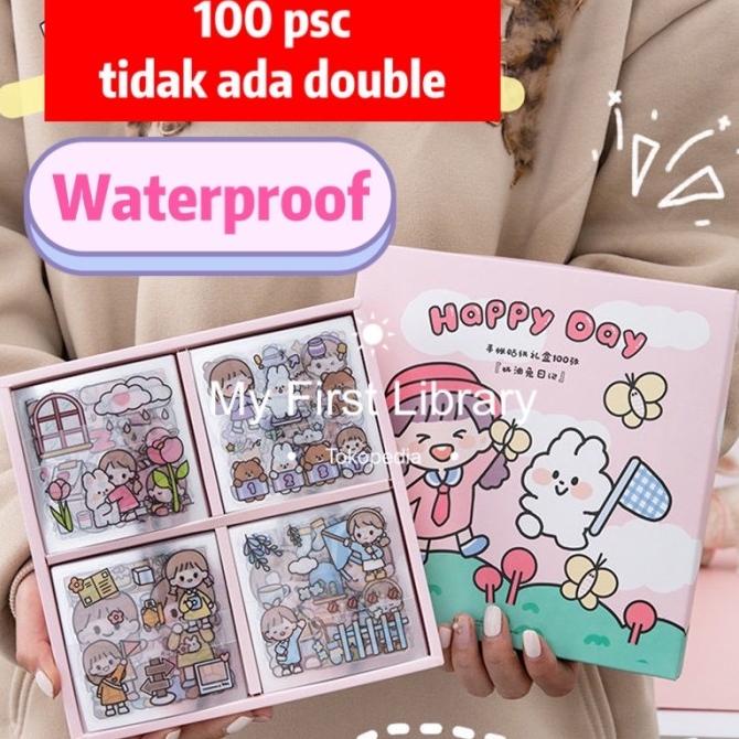 

sticker lucu diary waterproof gift box hadiah gadis