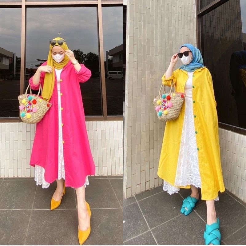 AMARELO LONG TUNIK / LD 115cm TUNIK LINEN WANITA TERBARU