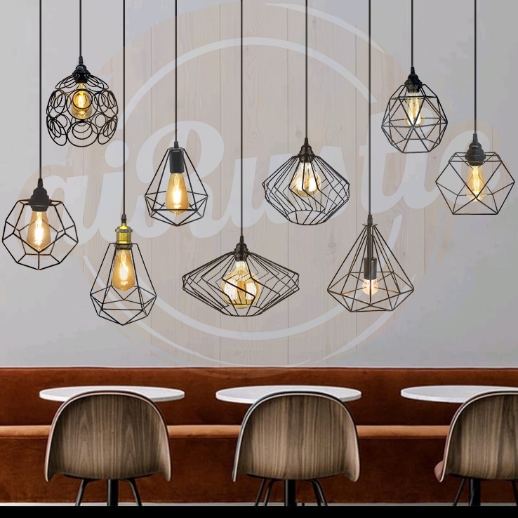 Airustic - Lampu Gantung Minimalis Industrial Fitting Kabel Modern