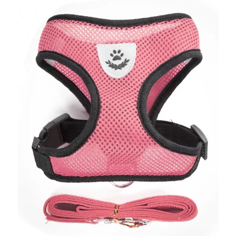 【Cat7】Rompi Kucing Bernapas Rompi Kucing Harness Tali Tuntun Reflektif Harness Kucing Lembut Mesh Rompi Hewan Peliharaan