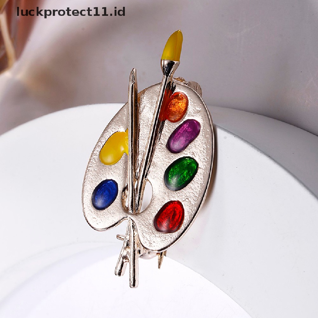 /Fashion Hot// Fashion// Bros Fashion Enamel Warna-Warni Artis Palette Pin Korsase Bros Wanita Perhiasan.