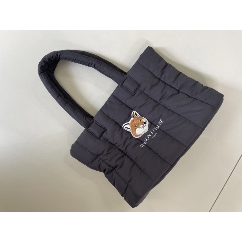 maison kitsune x laneige tote bag puff