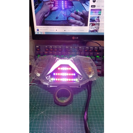 Stoplamp RGB Runing Animasi Beat 2016-2019 + Aplikasi