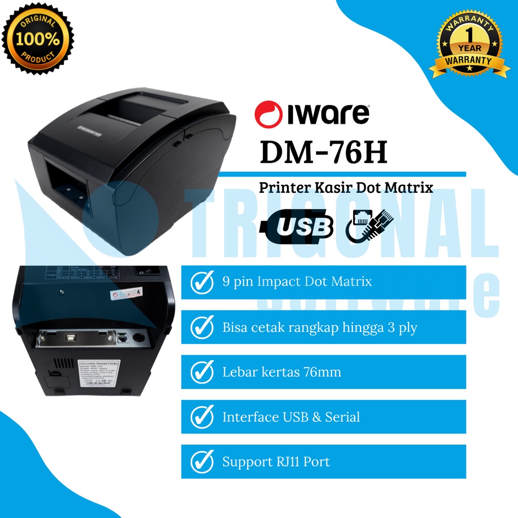 Jual Printer Kasir Dot Matrix DM76 H Shopee Indonesia