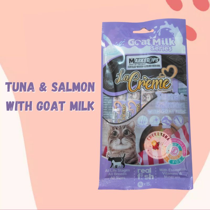 Creamy Treat/Snack Kucing Markotops La Creme With Goat Milk