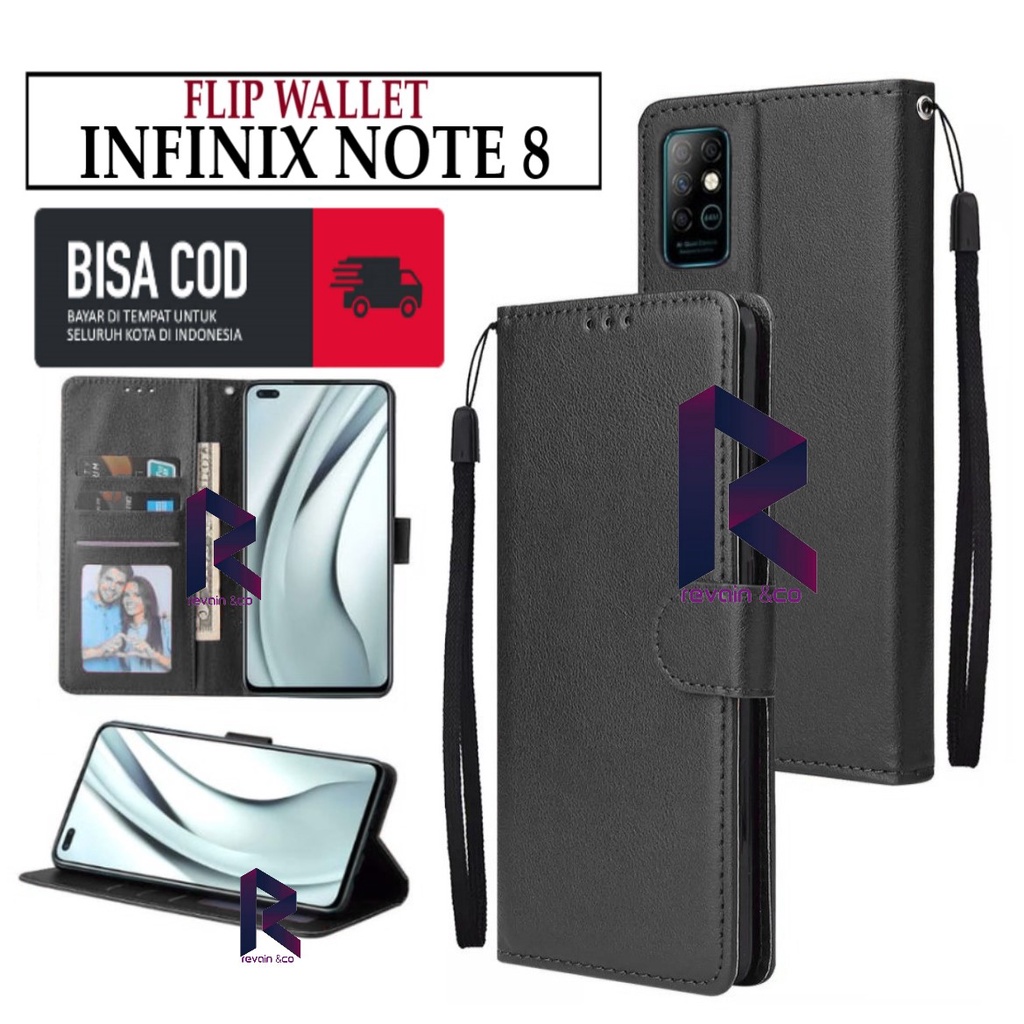 CASE INFINIX NOTE 8 FLIP WALLET LEATHER KULIT PREMIUM SARUNG BUKA TUTUP KESING HP FLIP CASE INFINIX NOTE 8