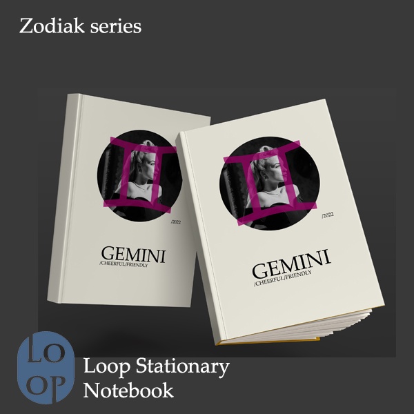 

[BEBAS CUSTOM COVER] NOTEBOOK POCKET / BUKU CATATAN SAKU - ZODIAK SERIES - GEMINI