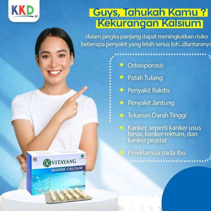 Vitayang Marine Calcium Vitamin Tulang Suplemen Tulang Original KK Indonesia