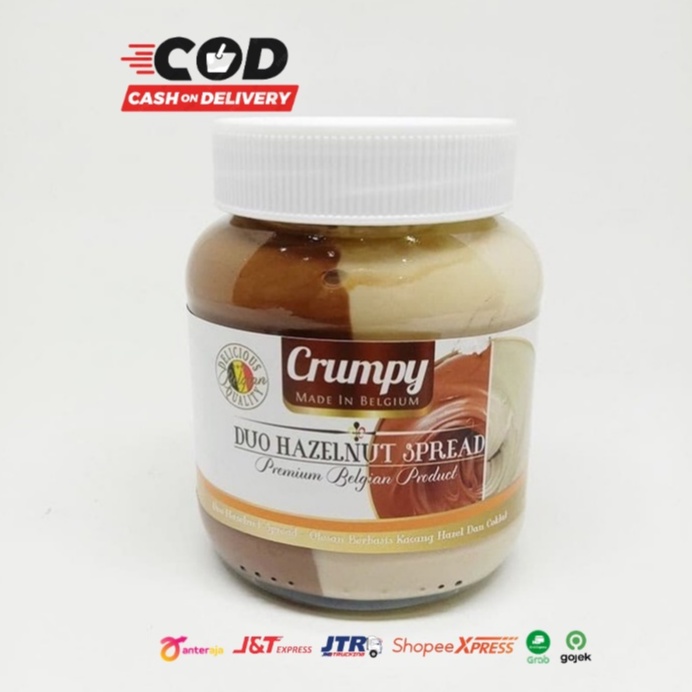 (JSO) Selai Crumpy DUO HAZELNUT Spread 400gr / Selai kacang coklat Import