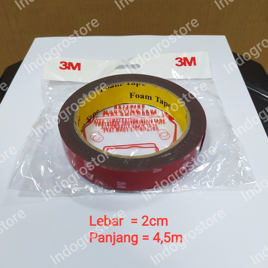 Lem Perekat Double Tape 3M 8mm / 18mm / 20mm x 4,5 meter