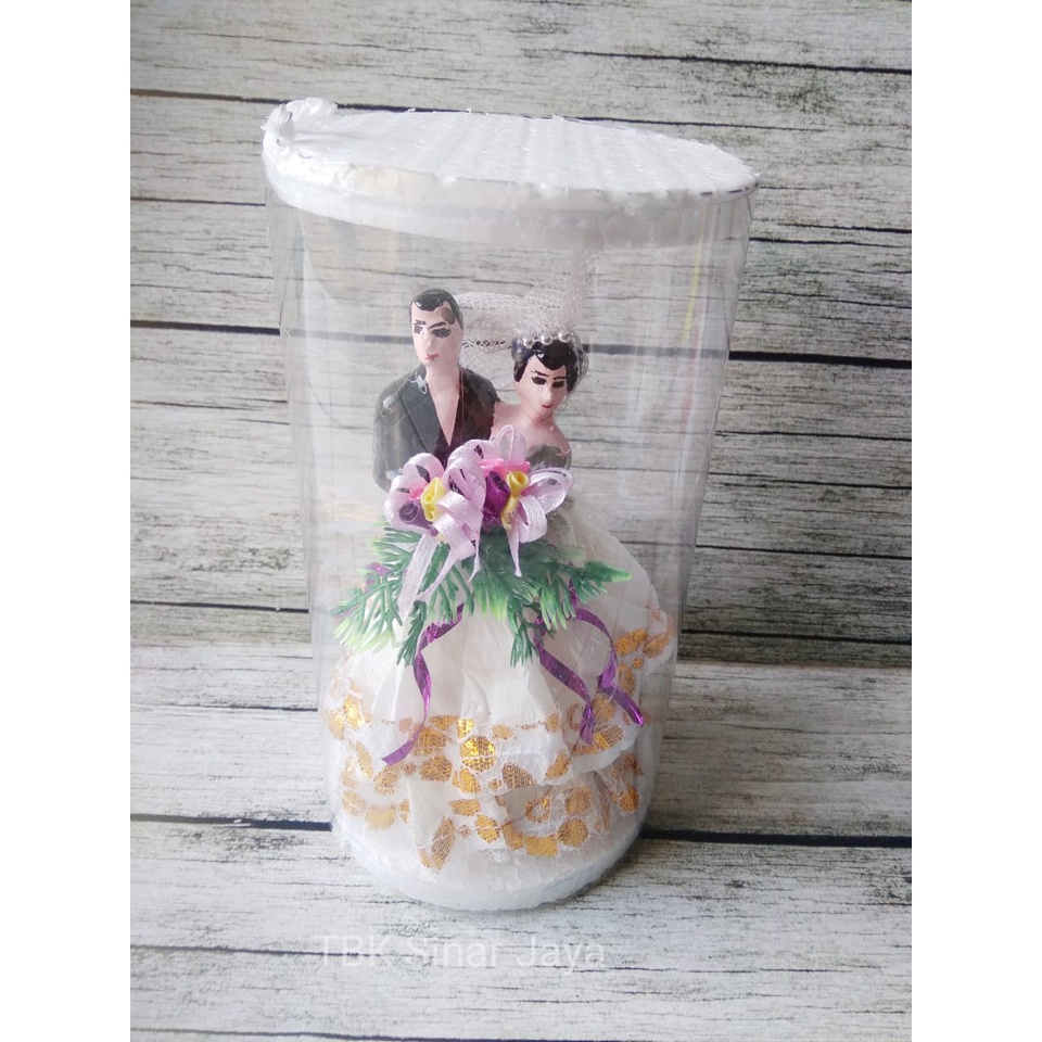 

Boneka Patung Pengantin Wedding Untuk Hiasan Kue Pernikahan Mahar dan Topper Preloved Harga Murah.