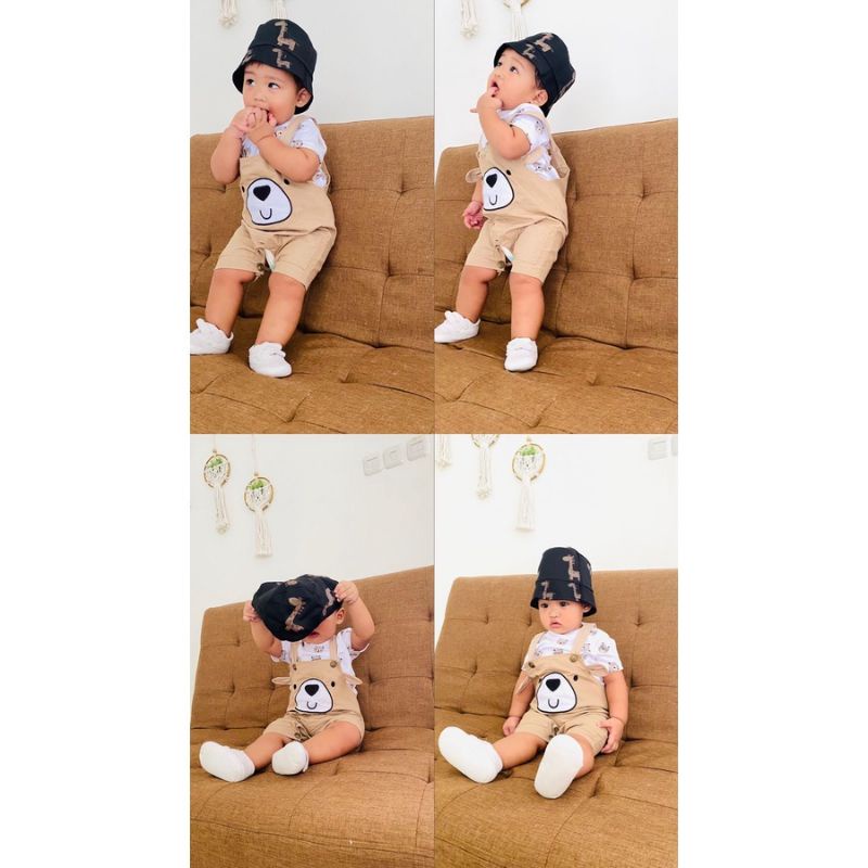 overall bear anak bayi laki-laki