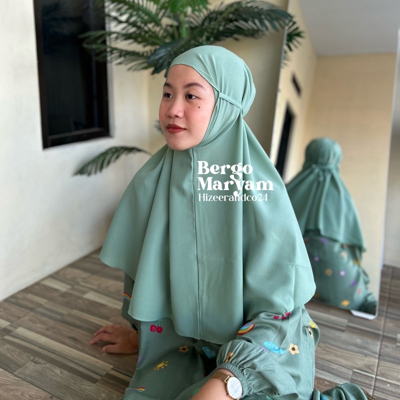 HIJAB BERGO MARYAM DIAMOND. Kerudung Jilbab Khimar instan tali