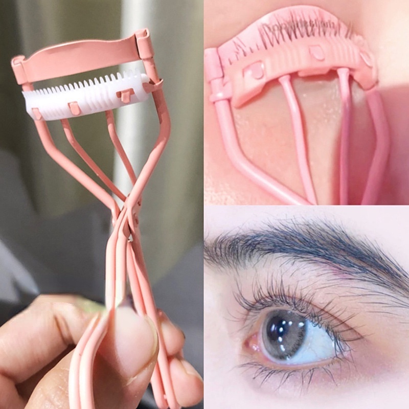 Penjepit Bulu Mata Sisir Profesional Cocok Semua Bentuk Mata Tahan Lama Metal Eyelashes Warping Women Eye Makeup Tools