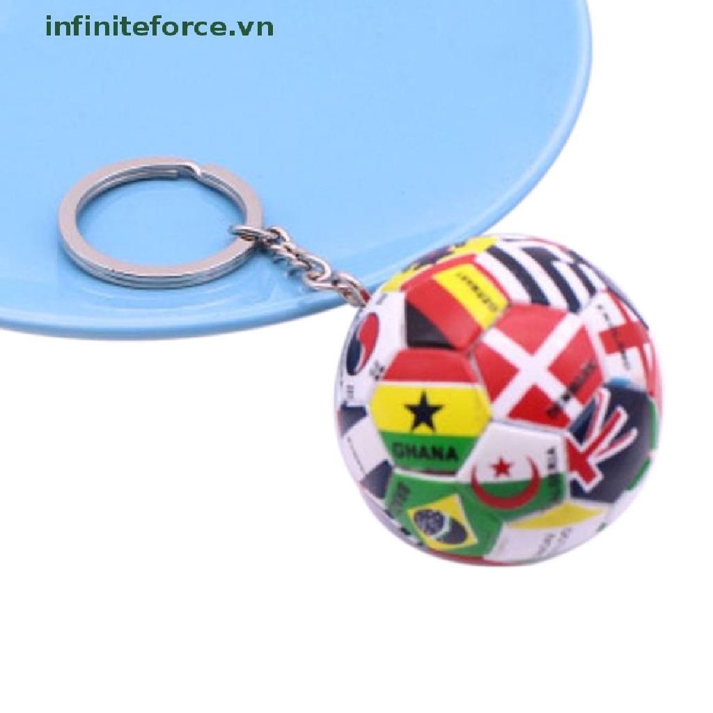 [INVN] Simulasi Sports Football Pendant Keychain Thirty-two Country Ball Flag Gantungan Kunci Untuk Tas Mobil Ransel Aksesoris Hadiah [VN]