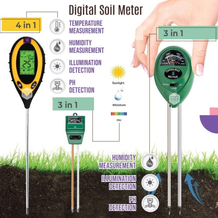 Digital Tanah pH Meter Analyzer Tester Soil Alat Ukur Tanaman Original