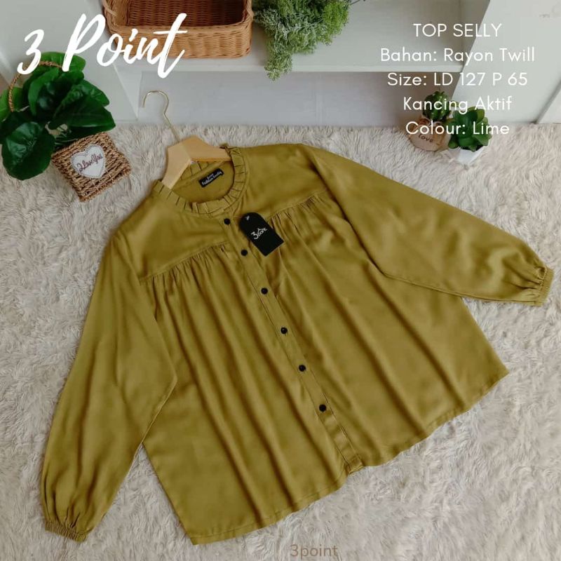 atasan top selly / 3point /atasan wanita / atasan rayon