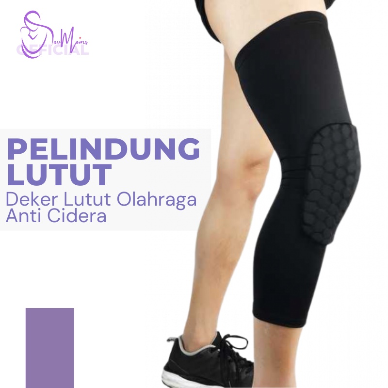 Deker PELINDUNG LUTUT Kneepad Olahraga Sepak Bola Futsal Volly Kneeped Deker Kaki Pelindung Lutut Panjang Original Dekker Pengaman Lutut Knepad Pelindung Dengkul Olahraga Kiper Futsal Basket Murah Leg Knee Sleeve Honeycomb