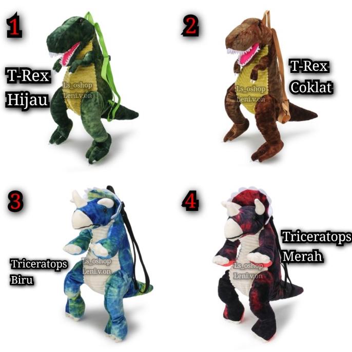 Tas Karakter Dino / Tas Dinosaurus / Tas Ransel Anak / Tas Boneka Dino