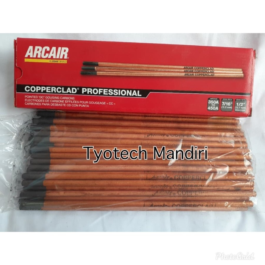 Jual Arcair Carbon Gouging Uk. 7,9 / 8 Mm - Kawat Las Potong - perpack ...