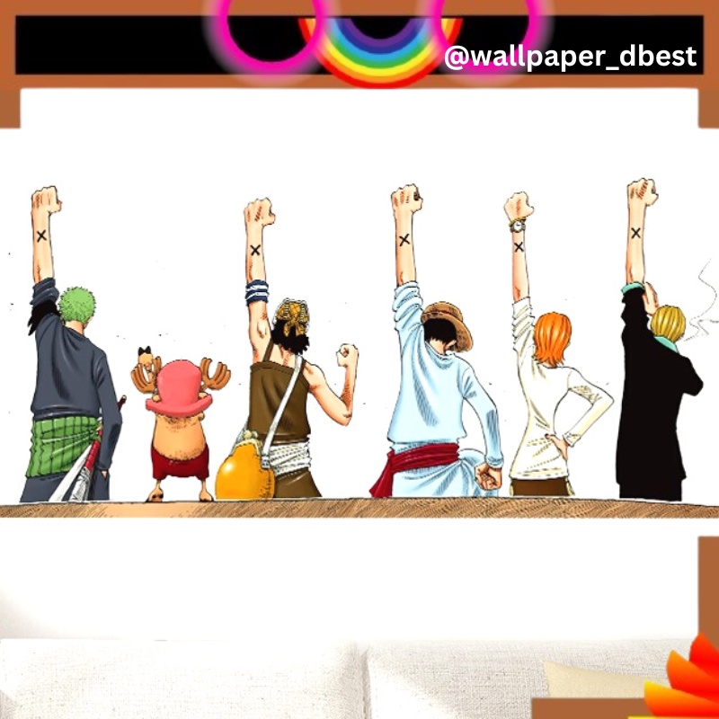 WALLSTICKER WALLSTIKER WALL STICKER STIKER DINDING ANIME ANIMASI FIGURE KARTUN ONEPIECE WALLPAPER ON